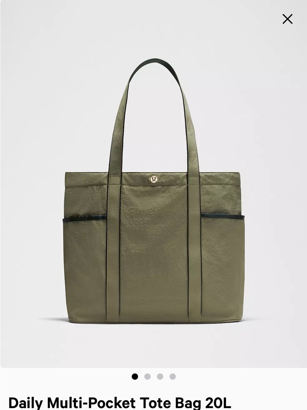lululemon athletica Olive Green Multi-Pocket Tote
